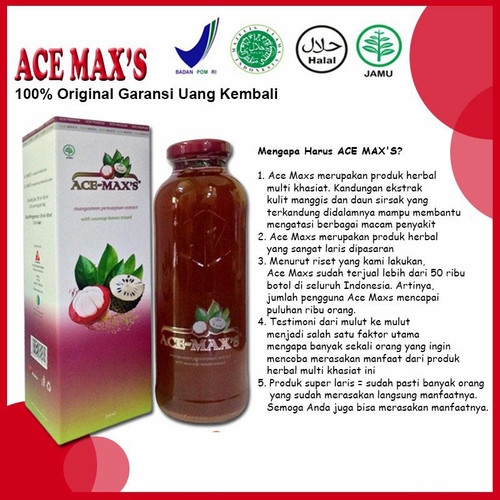 

Ace Maxs Ekstrak Kulit Manggis dan Daun SIrsak Original