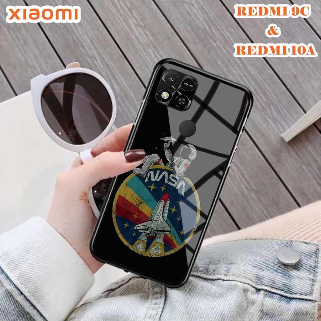 Softcase Glass Kaca REDMI 10A & REDMI 9C - Case Handphone REDMI 10A & REDMI 9C [T67].