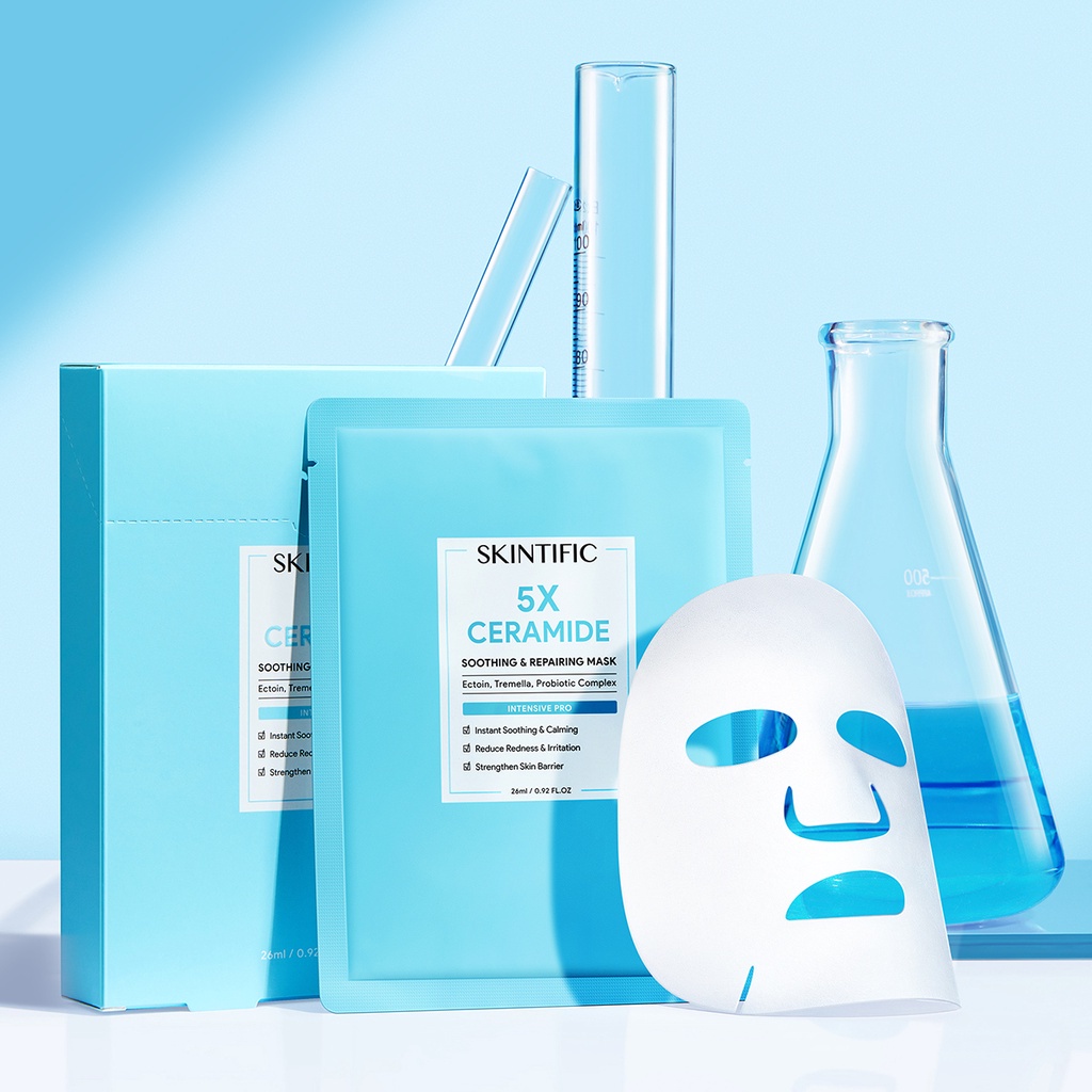 ★ BB ★ SKINTIFIC 5X Ceramide Soothing and Repairing Sheet Mask - Masker Wajah