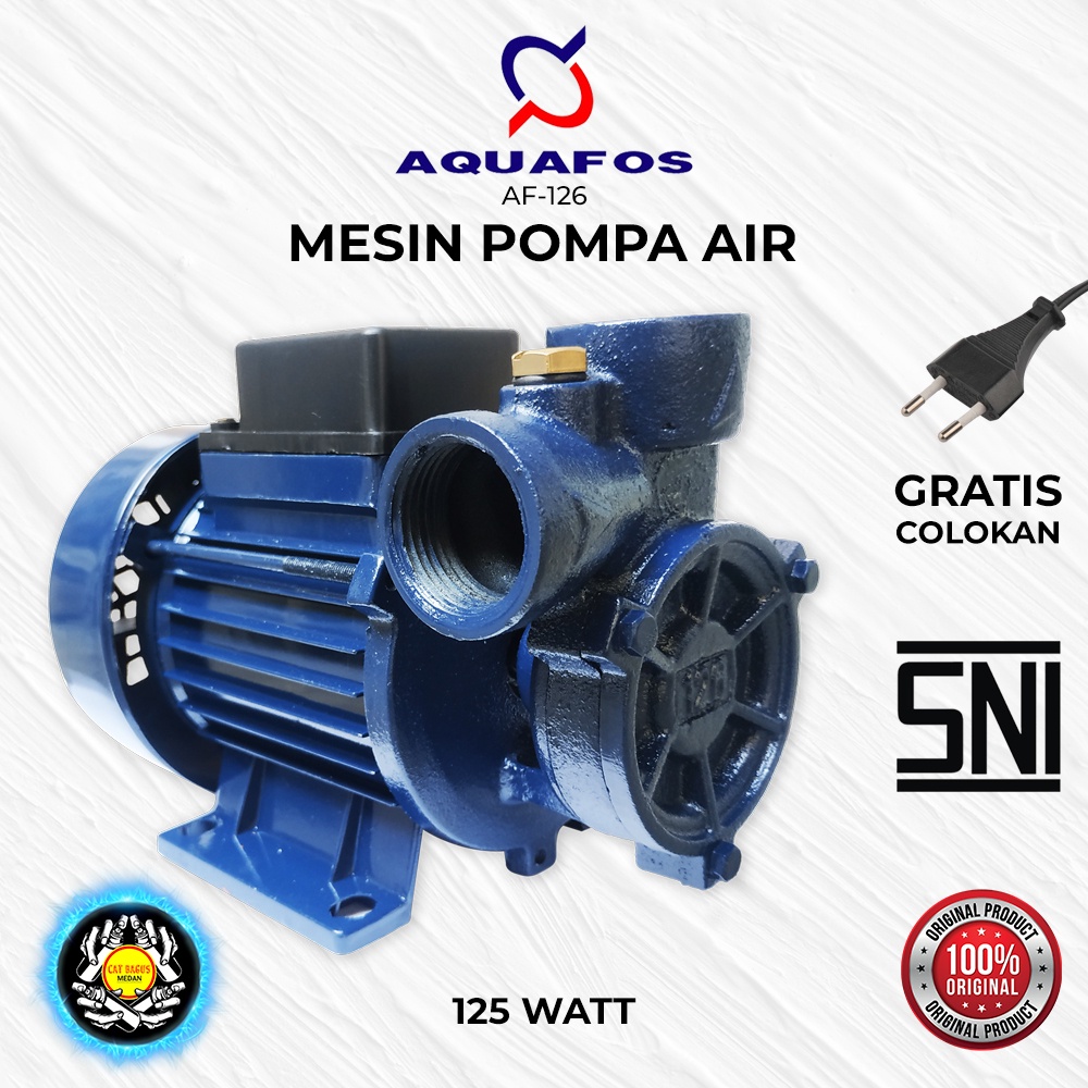 MESIN POMPA AIR SUMUR AQUAFOS DAP AF-126 125 WATT NON OTOMATIS RUMAH TANGGA / POMPA LEDENG LISTRIK E