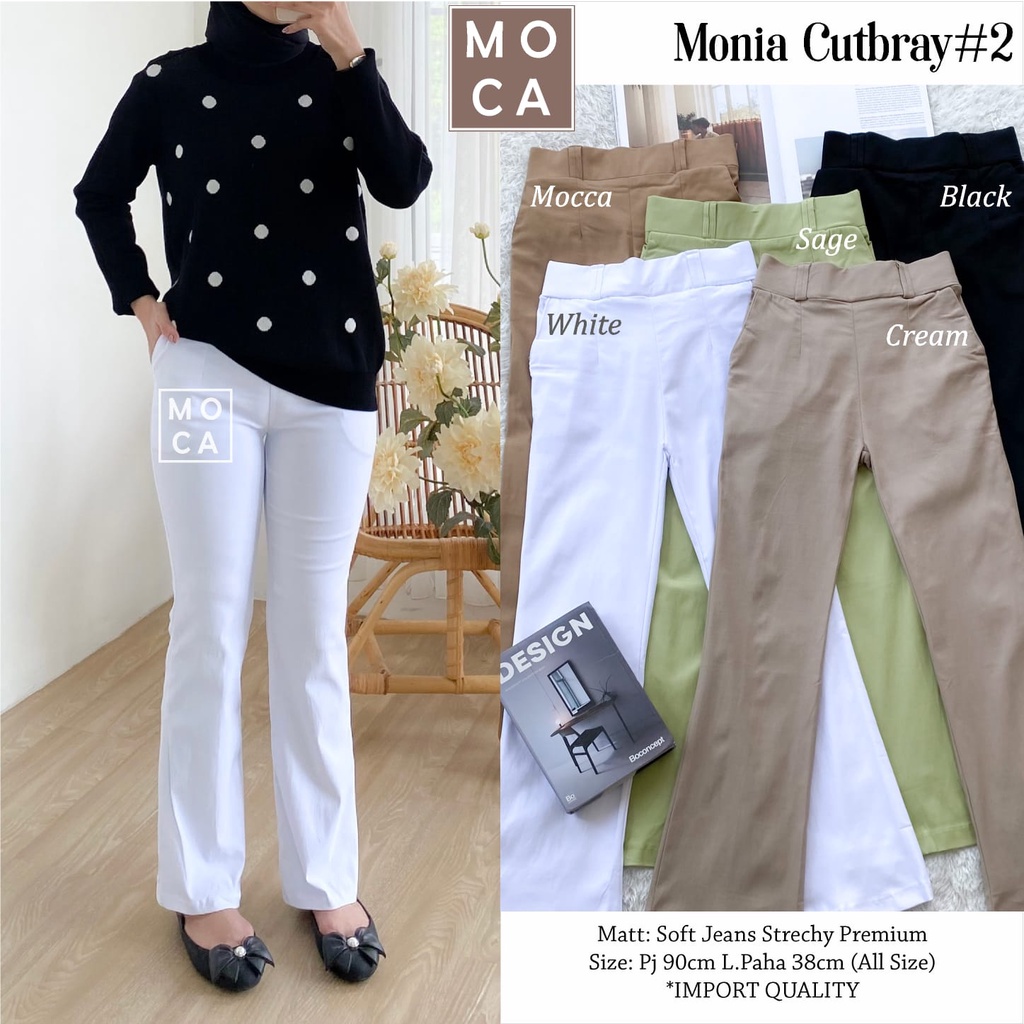 MONIA CUTBRAY #2 PANTS CELANA PANJANG WANITA ORIGINAL BY MOCA