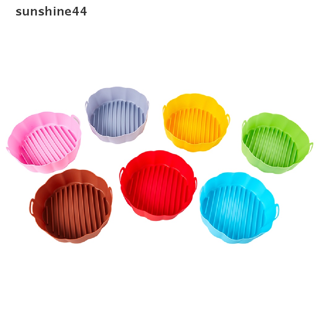 Sunshine 1PC Panci Air Fryer 6.5 &quot;Bahan Silikon Anti Lengket Dapat Dipakai Ulang