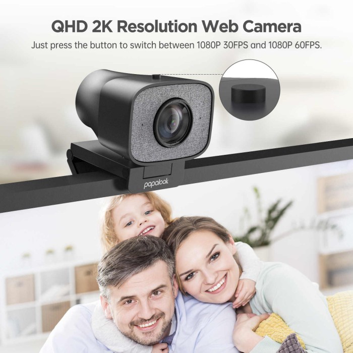 Mudah Webcam Papalook 1080P 60Fps Hdr 2K 30Fps Live Streaming Tripod Pa930 Diskon