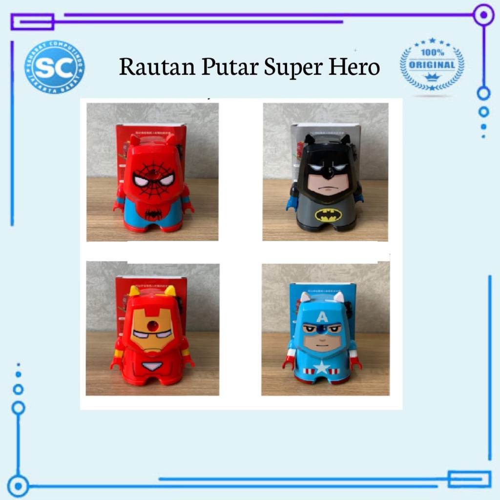 

RAUTAN PUTAR PENSIL / SERUTAN PUTAR / SHARPENER SUPER HERO