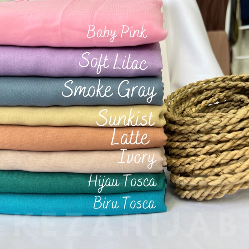 Keza - Jilbab Khimar Instant 2 Layer Instant / Hijab instan 2 Layer Jahit tepi
