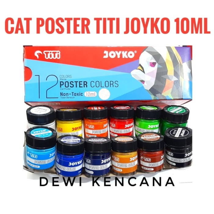 

Terlaris Cat Poster Set Titi Joyko 10Ml / Cat Poster Botol 1 Set Isi 12 Warna Bergaransi