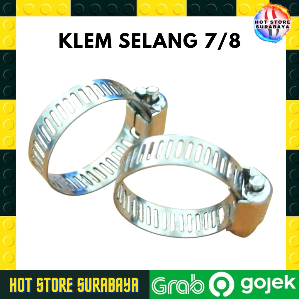 Klem Selang / Hose Clamp 1/2&quot;, 5/8&quot;, 3/4&quot; , 7/8&quot; Klem Selang Stainless Hose Clamp Selang Kompor Gas