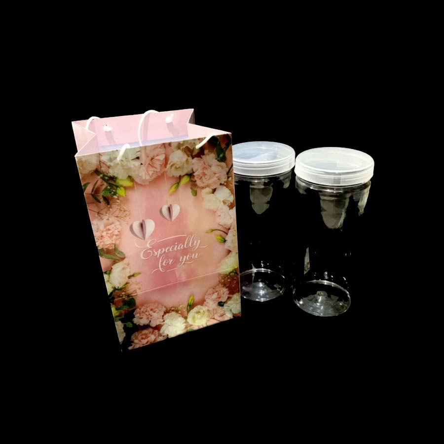 

5 Pcs Paperbag Pink Muat Toples 500 Gr Goodie Bag Especially For You Laminasi Glossy Tas Jinjing Size 16x16x25 cm