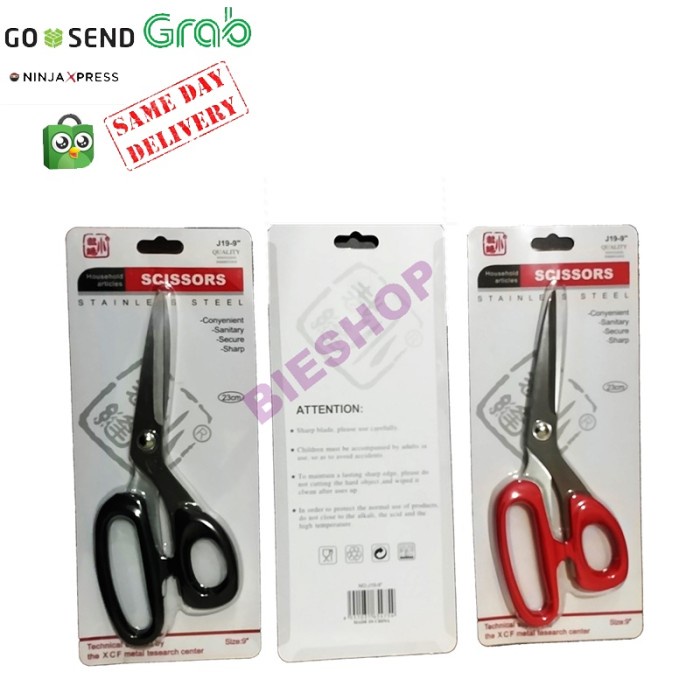 

Hadir Gunting Kain Kertas Kulit 2Wrna Young Tailor J19 Stainlessstell 9 Inch Terlaris