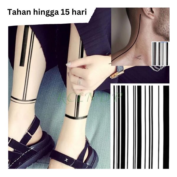 Tatto garis gelang tribal temporary tattoo tato temporer ∣ tato temporer tahan lama 15 hari tato tem