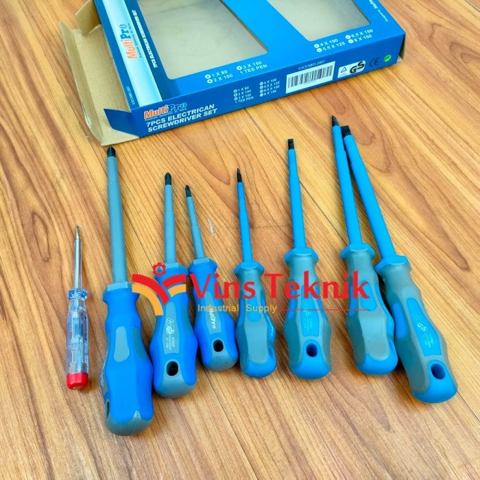 OBENG LISTRIK SET HEAVY DUTY MULTIPRO 7PCS ELECTRICAN SCREWDRIVER SET