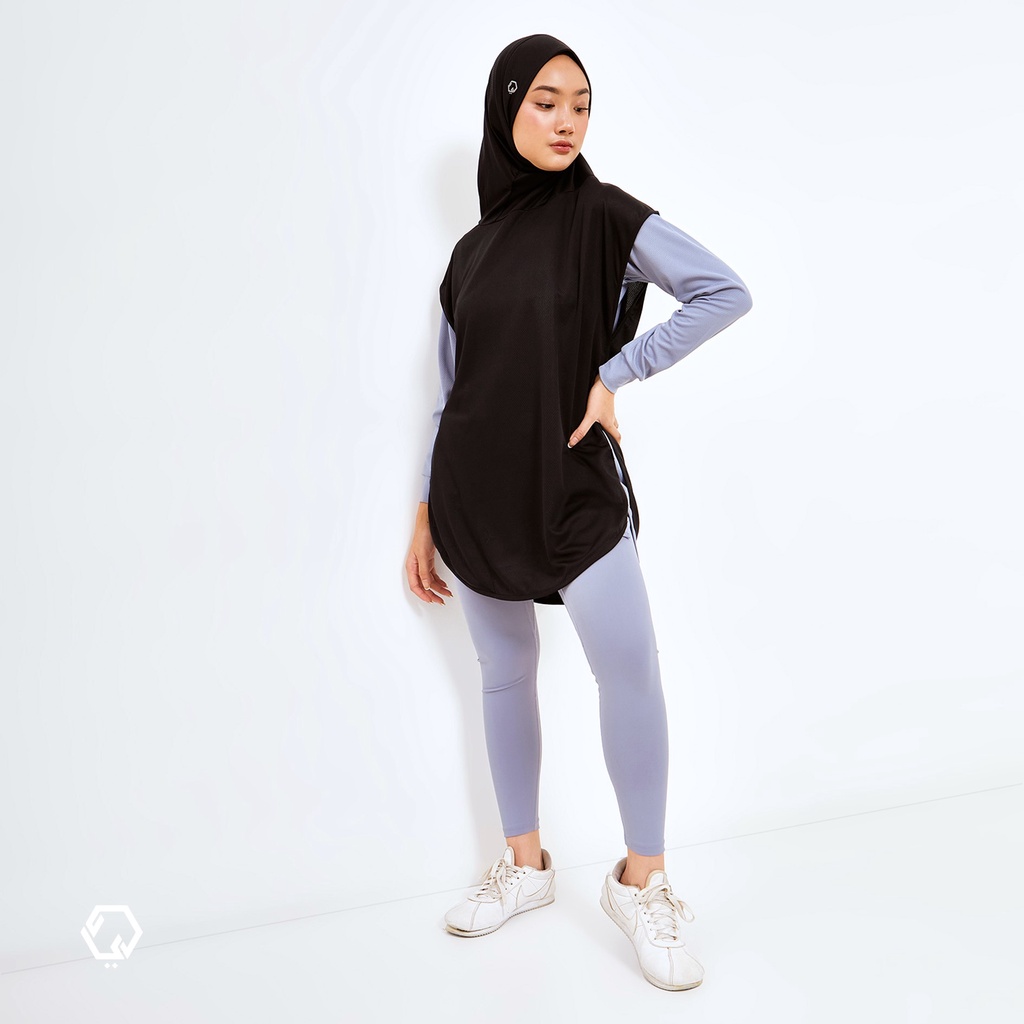 REYD Royal+ Black - Hijab Olahraga Sport