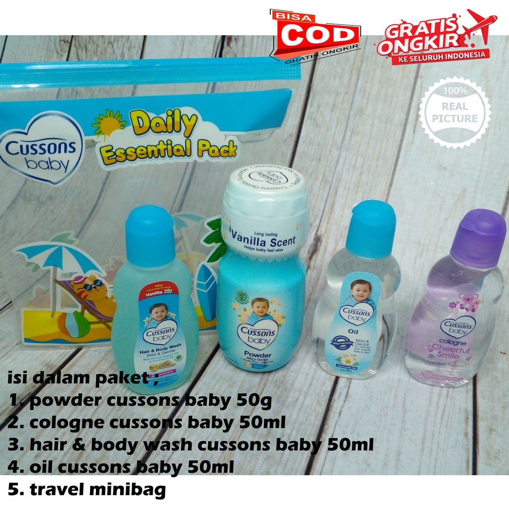 Cussons Baby Mini Bag Gift Set / Paket Mandi Bayi / Cussons travel pack / kado bayi / zafka store
