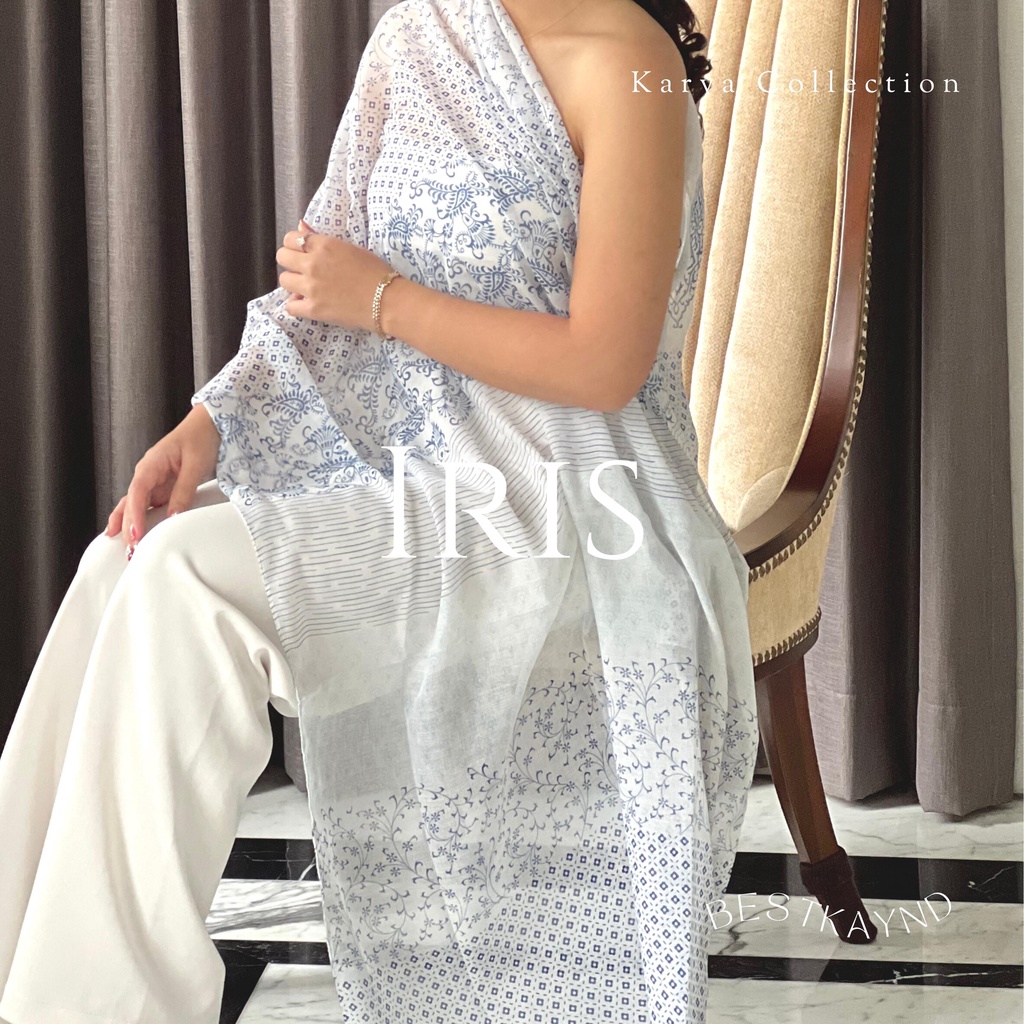 Iris Shawl Karya Collection | The Best Kaynd |  Premium Scarf Selendang Pashmina Syal Shawl Pasmina Hijab Kain Batik