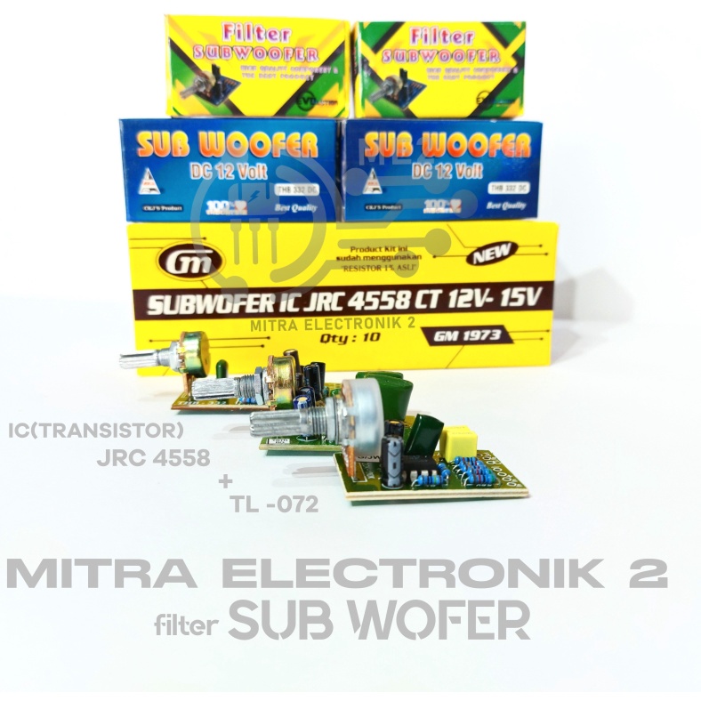 Subwofffer Rakitan Power Amlifier Filter Subwofer 1 Potensio Berbagai Merek