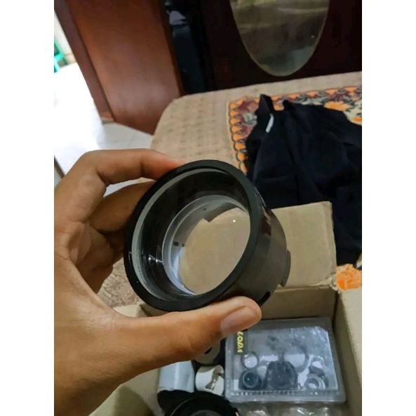 lensa fotocopy 7cm untuk teleskop bintang handmade