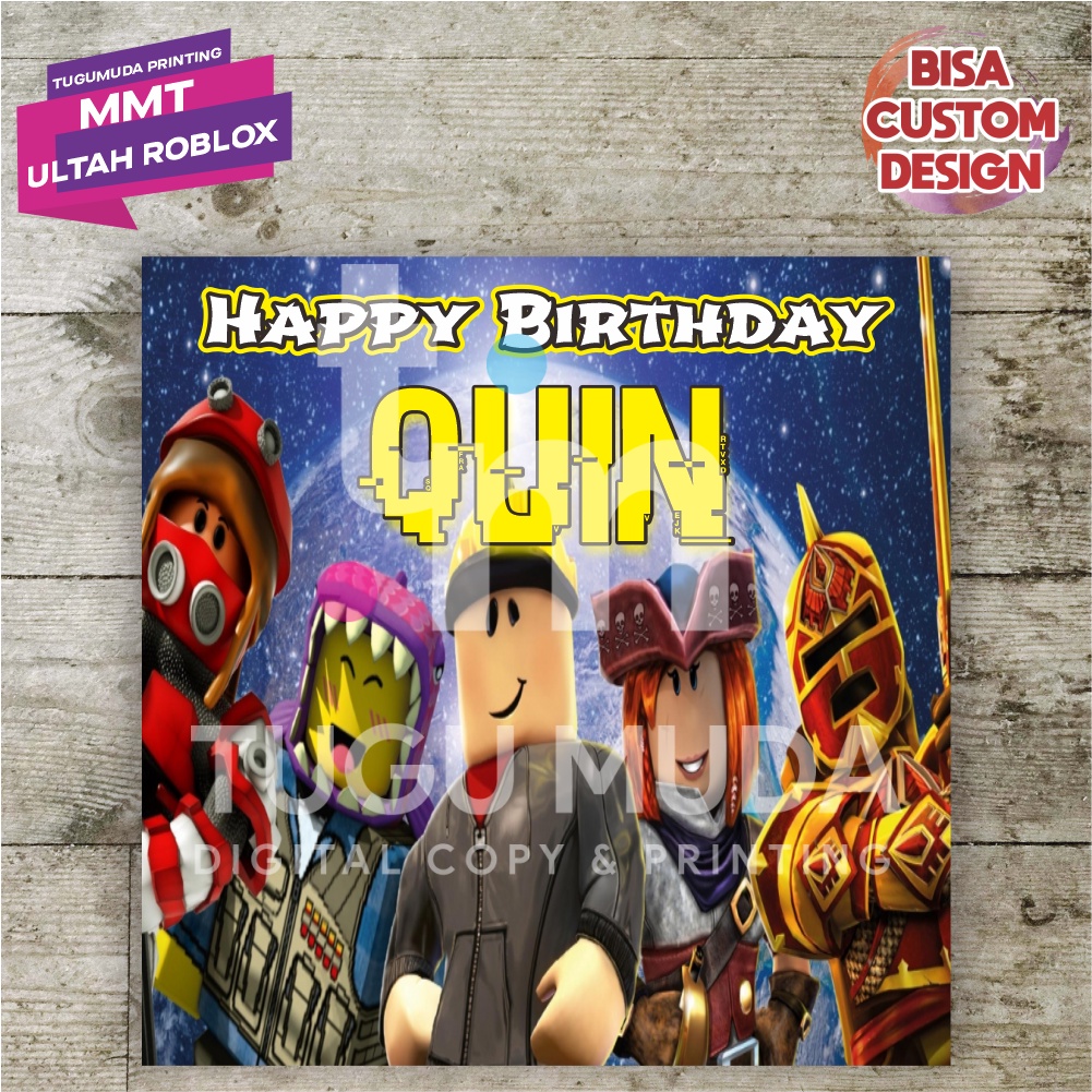 Cetak Banner|Backdrop|Spanduk Ultah/Birthday/Ulang Tahun Anak - ROBLOX