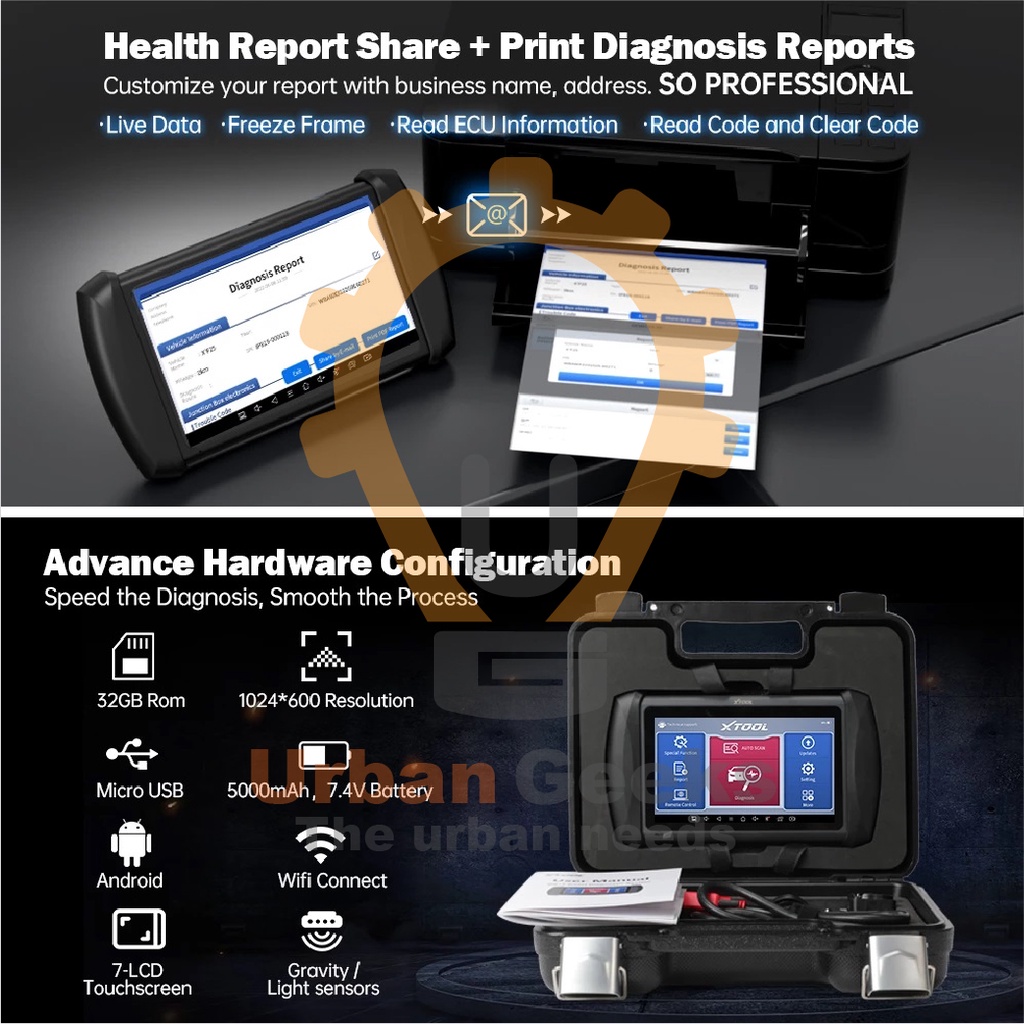 Automotive Diagnostic Scan Tools ECU Coding Controls Full Diagnostics XTOOL IP819 Auto Key