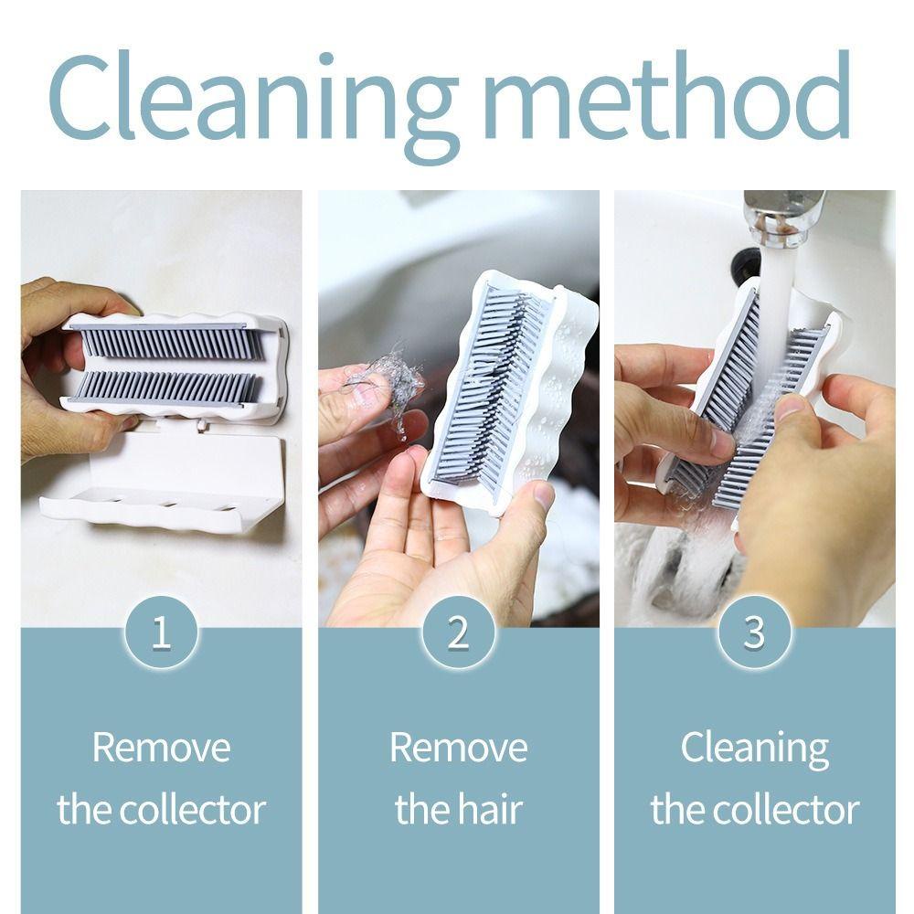 Populer Hair Catcher Wall Mounted Shower Drain Cleanning Stopper/Alat Penangkap Rambut