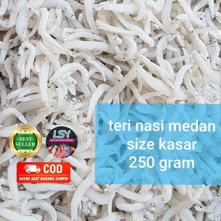 

10.10 FLASH SALE ikan asin Teri nasi medan super /tn putih/ size jumbo 250gr 