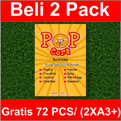 

STIKER LABEL PRODUK PERSEGI PANJANG "POPCORN
