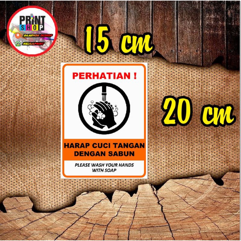 Jual Sticker Harap Cuci Tangan Dengan Sabun Shopee Indonesia 1477