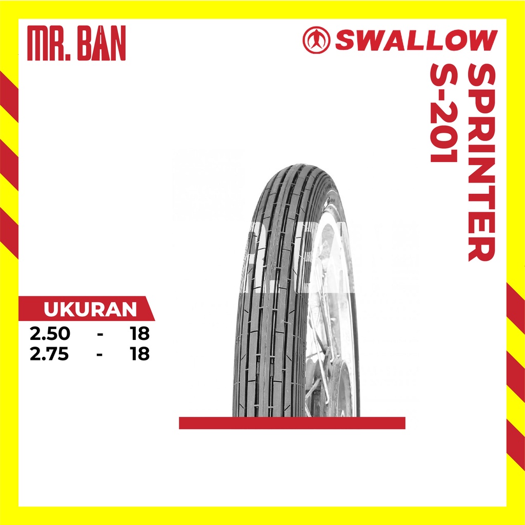 BAN MOTOR KLASIK RING 18 SWALLOW SPRINTER S-201 TUBETYPE 250 275 TT