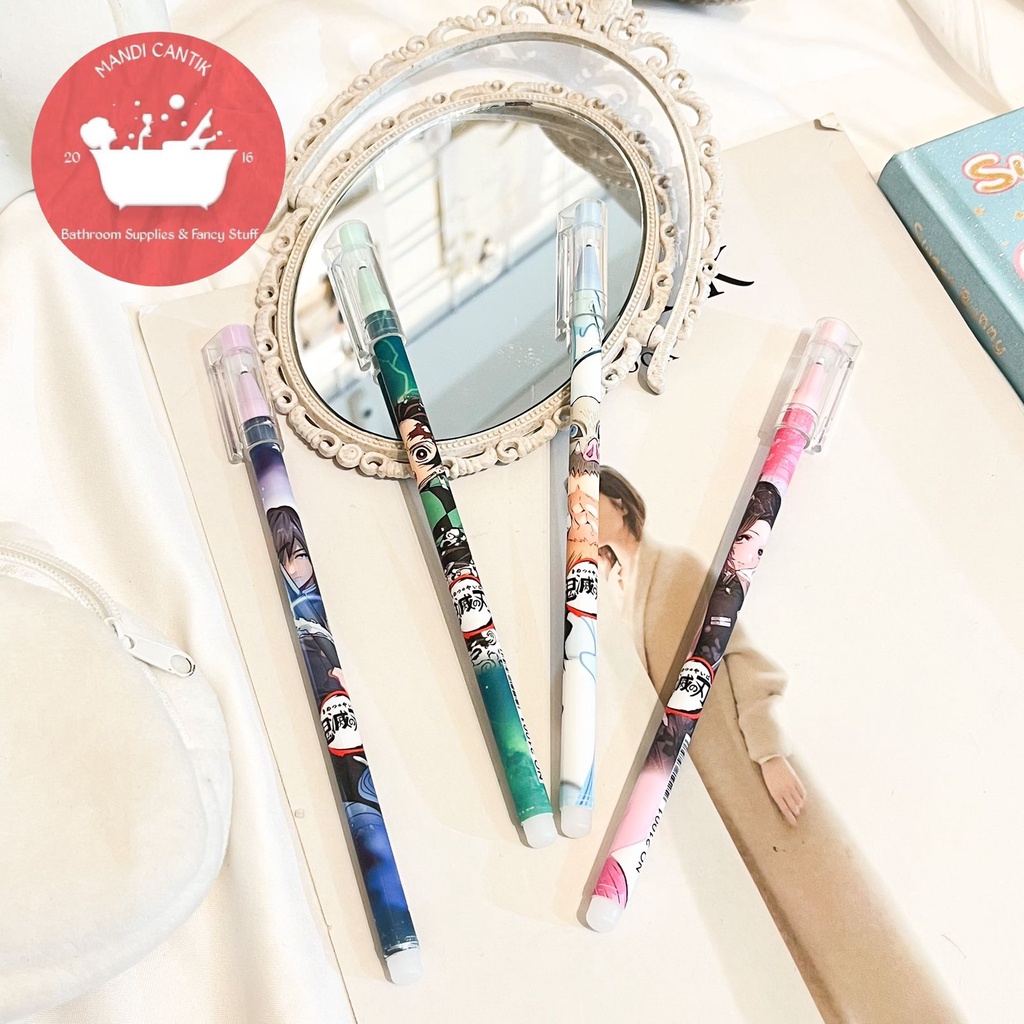 

pulpen odemei demon slayer BISA DIHAPUS ERASEABLE termurah alat tulis sekolah LUCU COD SOUVERNIR