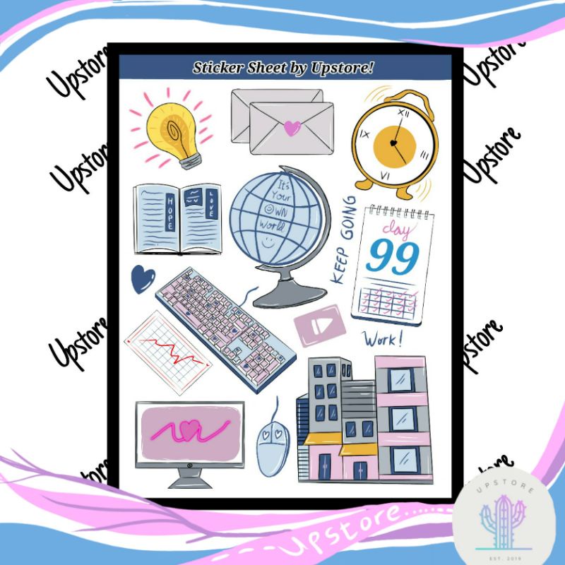 

[A6] UPSTORE Sticker Sheet Work Series