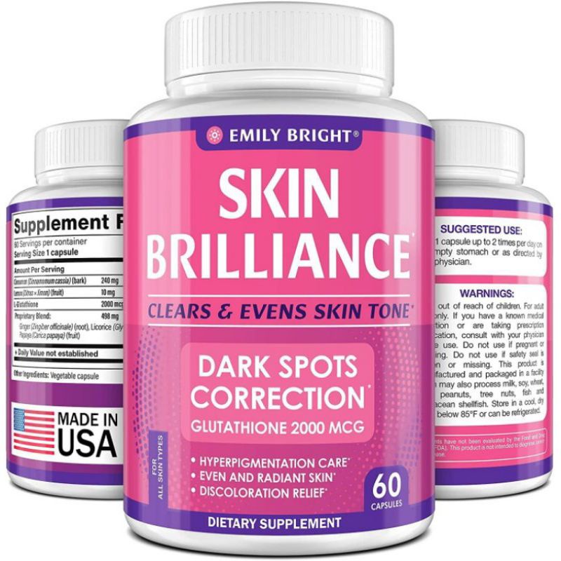 Glutathione Skin Brilliance Original Emily Glowing Glutathione Asli