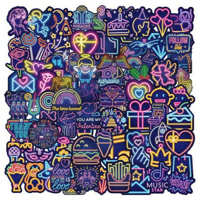 

Stiker Neon Pack Style 260233- Stiker Aesthetic Keren Imut Laptop, Aksesoris Hp, Anti Air, Motif, Helm, Tumbler, Koper, Kulkas