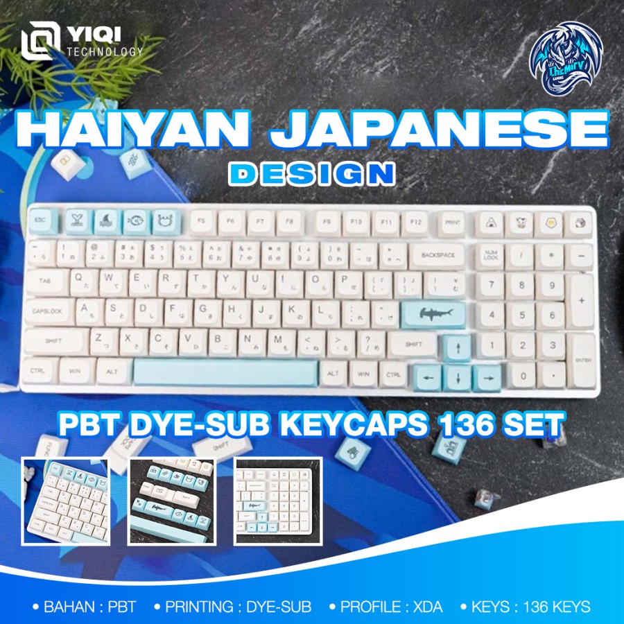 Yiqi Haiyan Japanese PBT Dye-sub Keycaps 136 set XDA Profile