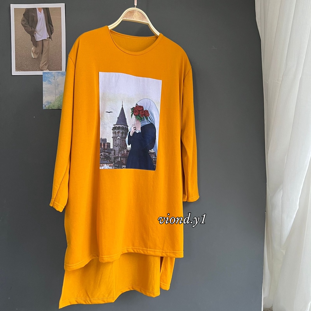 Baju Lengan Panjang Wanita / Tunic Cewek Hijab / Atasan Bahan Babytery