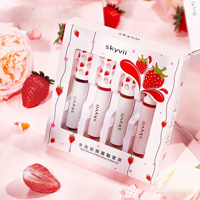 LIP GLOSS TAHAN LAMA LIP GLAZE SKYVII MOISTURIZING LIP MATTE LIP VELVET LIPSTICK/LIP GLOSS MURAH