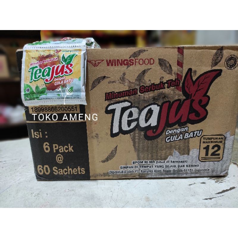 

TeaJus Gula Batu/ Teh Jus Gula Batu - 1 DUS (6 pack/ 360 sachet)