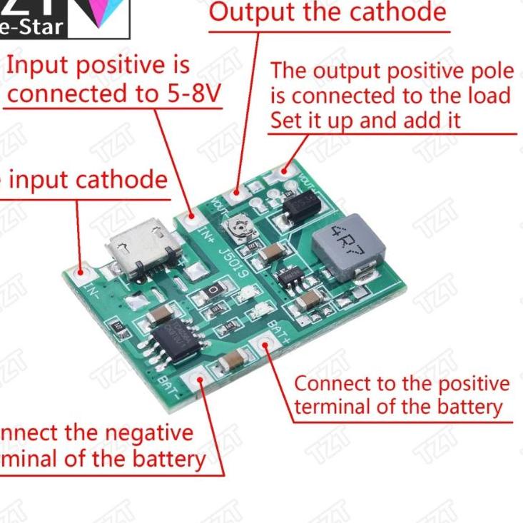 Sikat Sekarang--Module mini UPS TP4056 Charging Controller + Step Up Adjustable Output