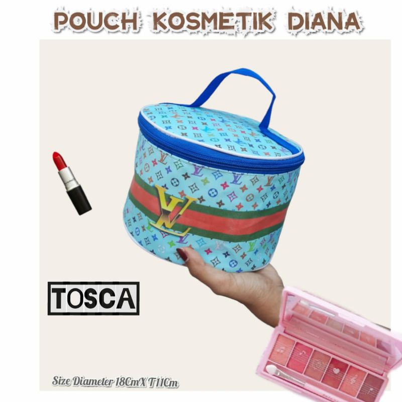 POUCH KOSMETIK BULAT MOTIF SERBAGUNA