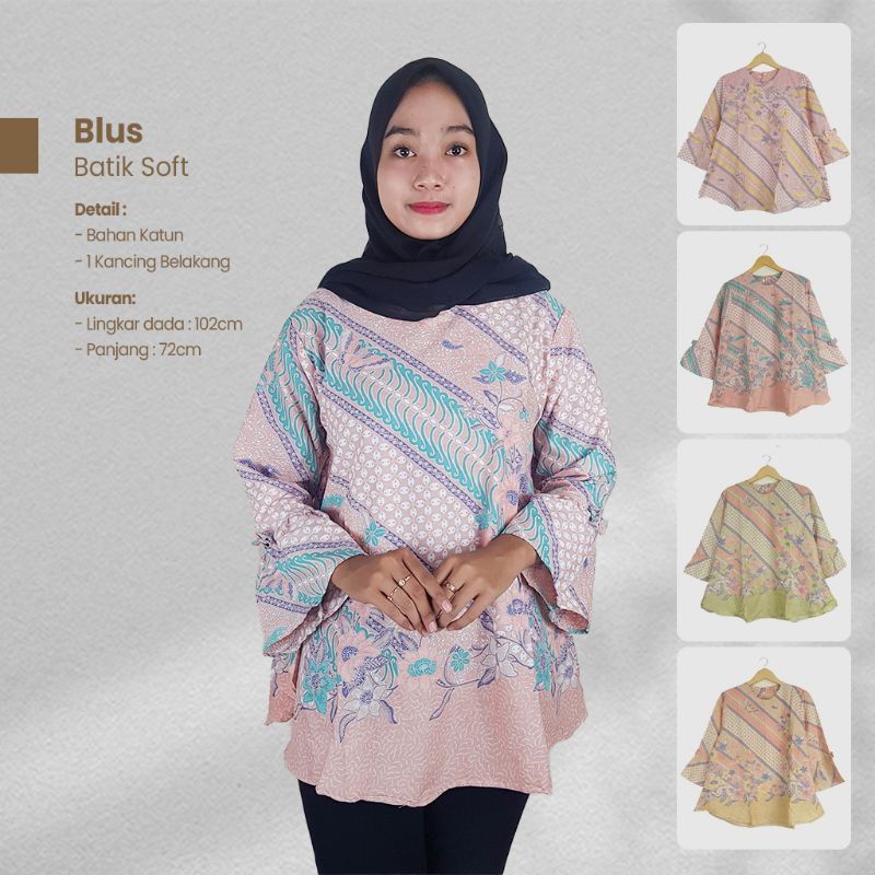 Blus Batik Soft Lengan Terompet - Naira Batik