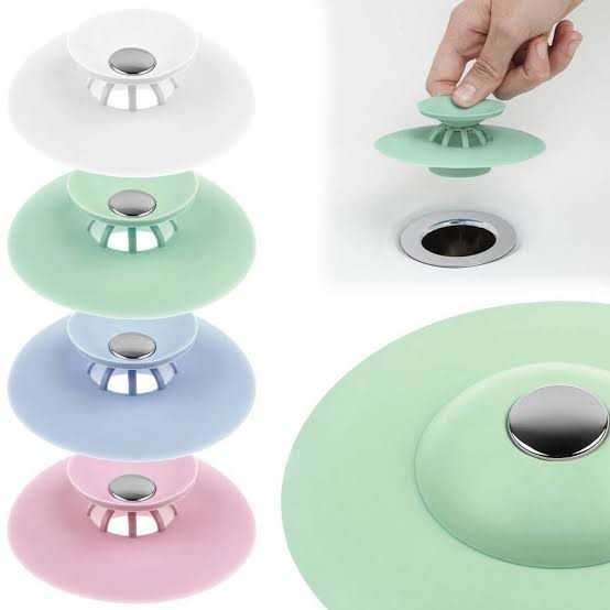 saringan bulat Wastafel Silikon Penutup Lubang Saluran Air Kamar Mandi Dapur Bulat Sink Bathtub Silicone saringan tempat cuci piring