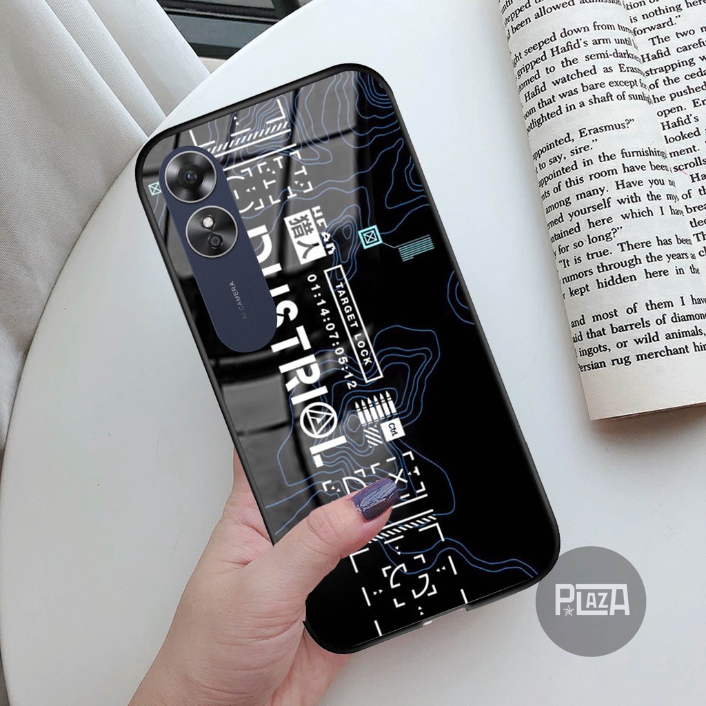 Softcase Glass Kaca [K126] OPPO A17 Terbaru Casing Handphone-Pelindung Handphone