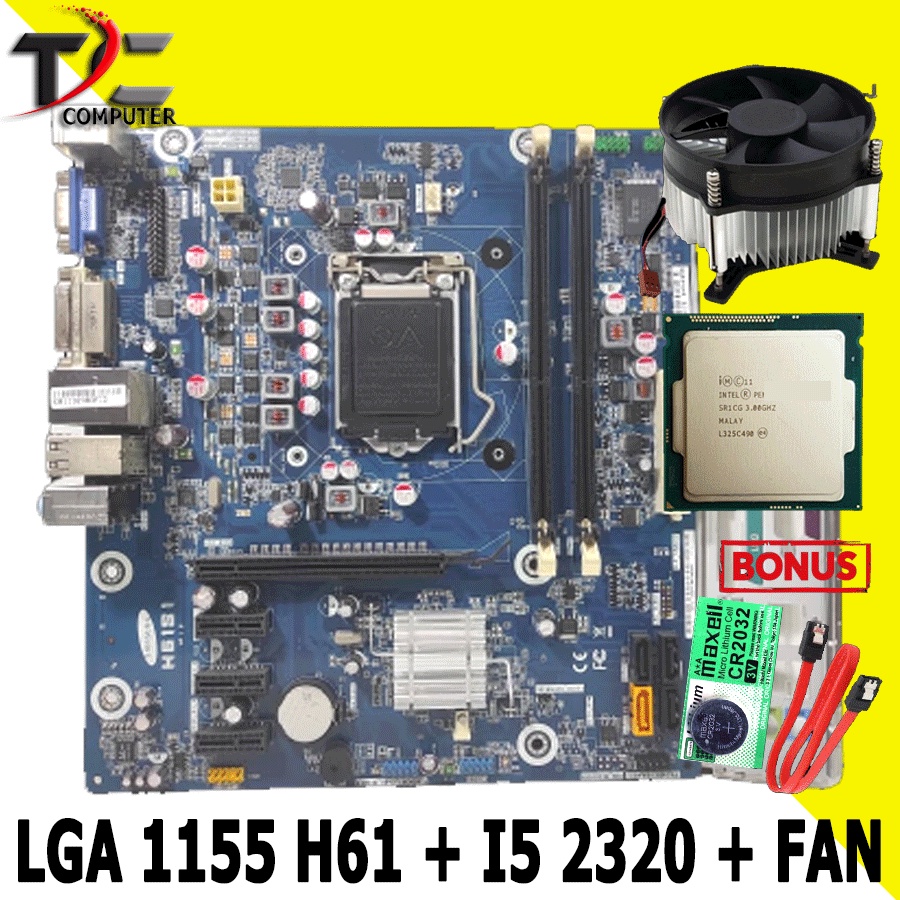 Paketan Mobo H61 SAMSUNG + I5 2320 + FAN