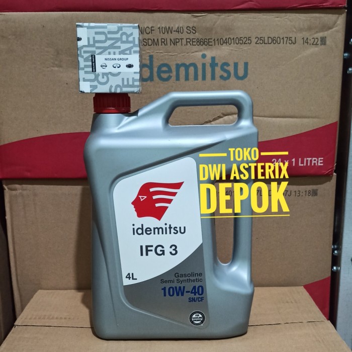 Paket Oli IDEMITSU 4L 10-40 10/40 10w-40 10w/40 + Filter Oli Nissan
