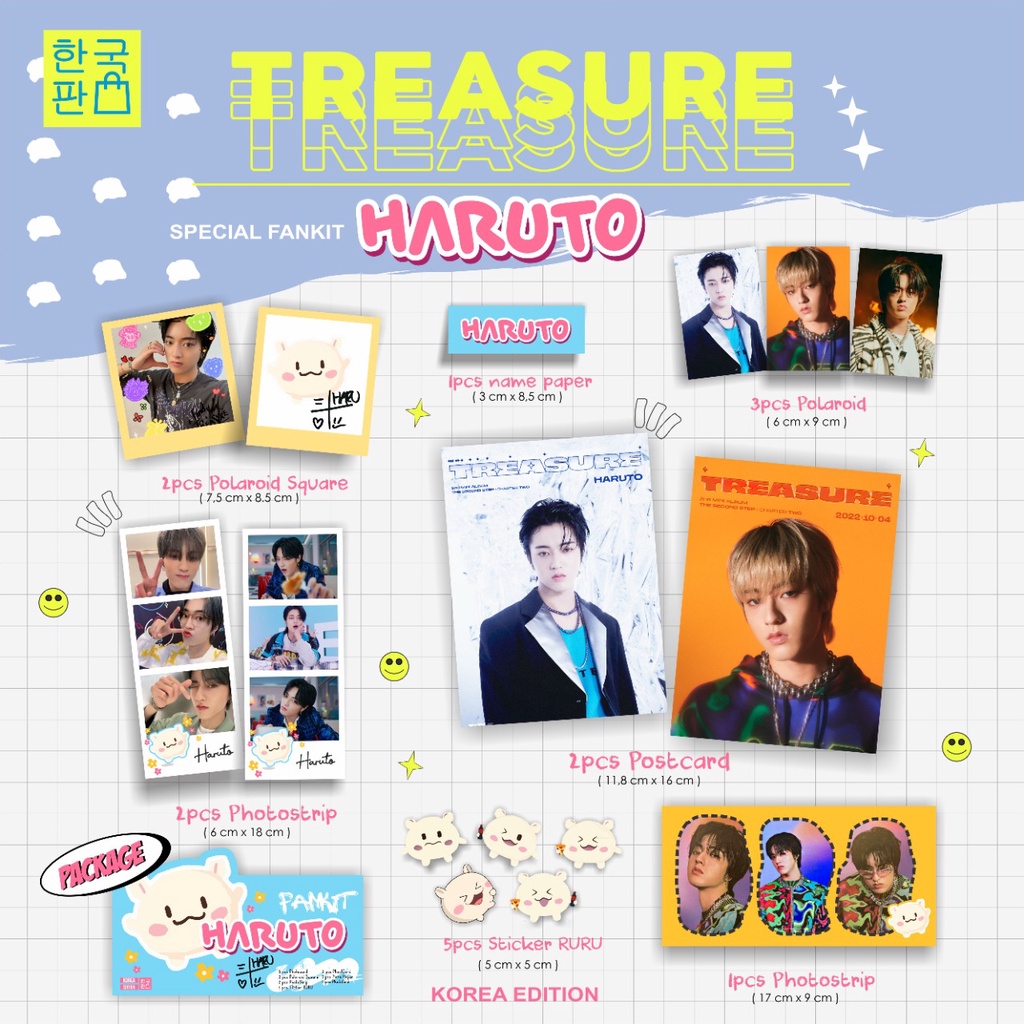 SPECIAL FANKIT Treasure Haruto Polaroid Postcard Photocard