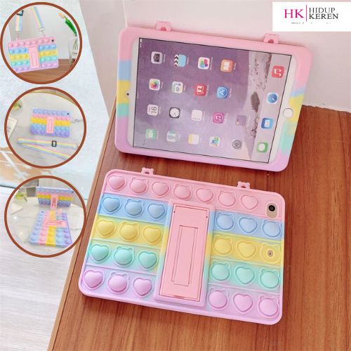 Case Ipad Mini 4 / 5 | Ipad 5 / 9.7 2018 | Ipad 10.2 2019 Pop It Silicone Soft Case Strap With Tali 