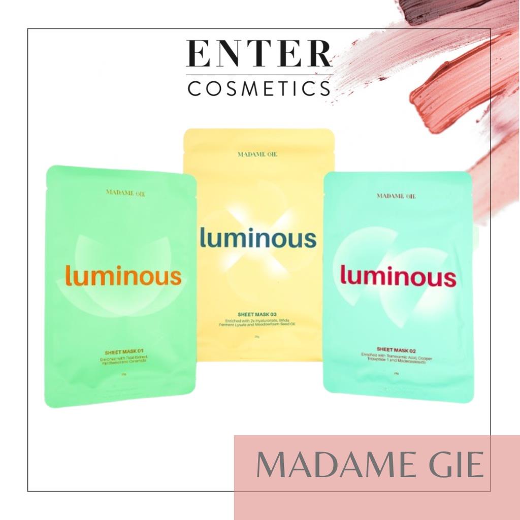 Madame Gie Luminous Sheet Mask |Madame Gie Jelly Mask | Madame Gie Sky Eye Under Pads