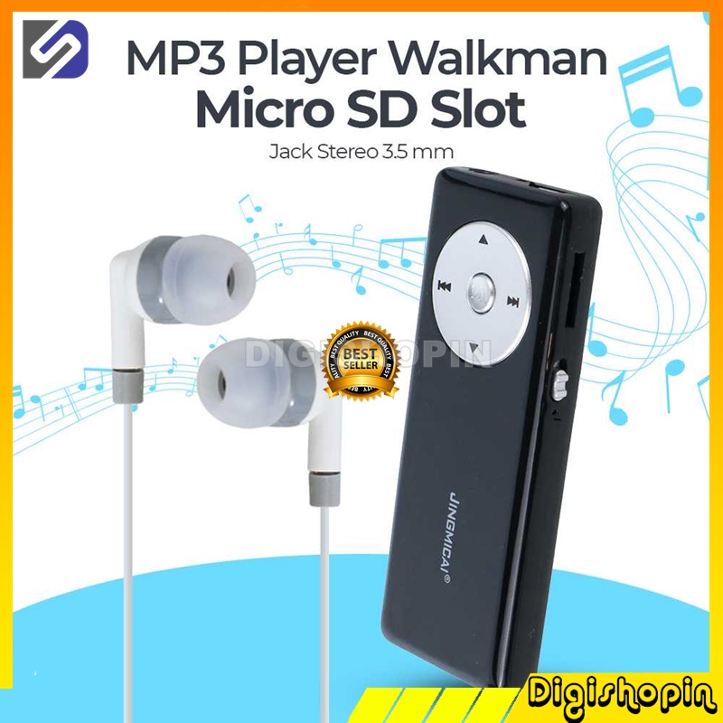 MP3 Player Dengan Slot TF & Clip & LED Flashlight MP 3 Player Portable Mini MP3 Player Support Micro