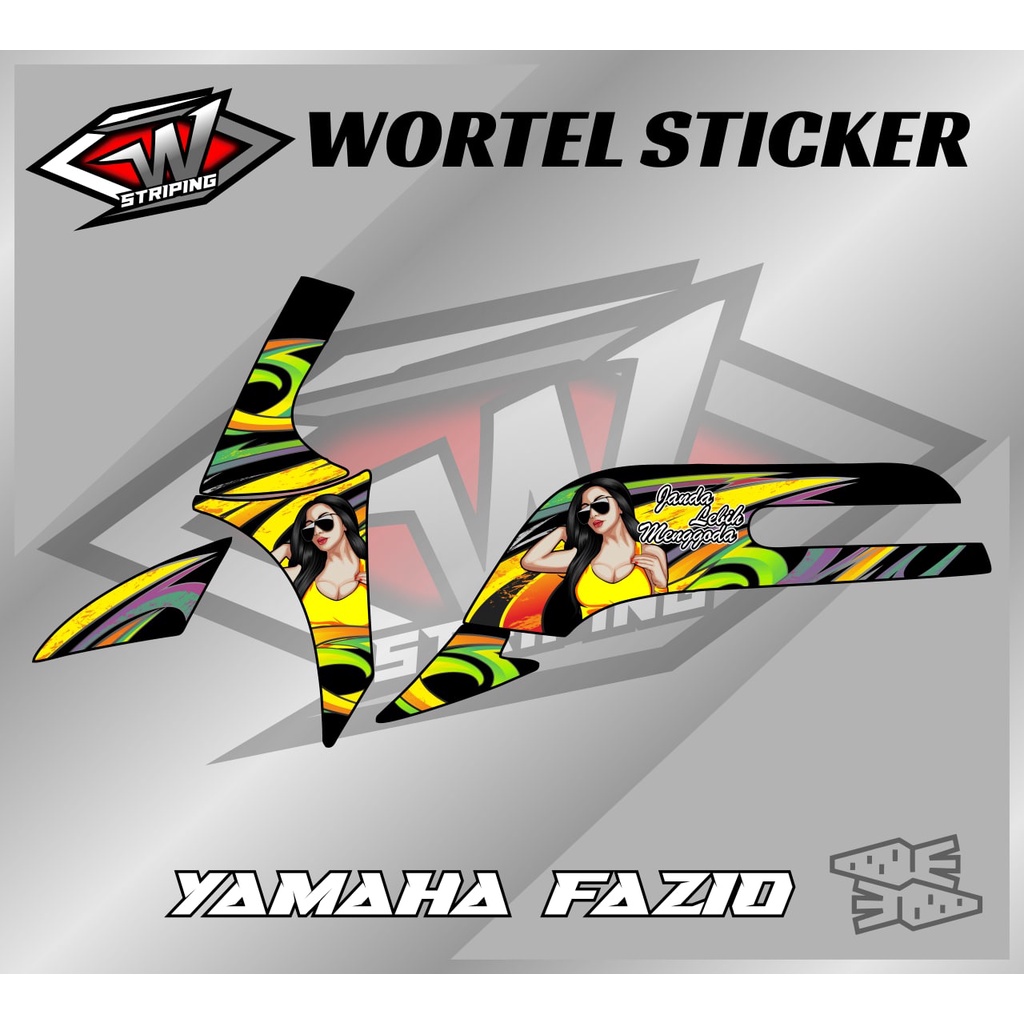 Striping Fazio-Stiker Hologram Decal Motor Fazio Cewe