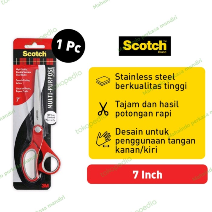 

Trendi 3M Scotch Multipurpose Scissors 1427 - Gunting Serba Guna 7 Inch Bagus