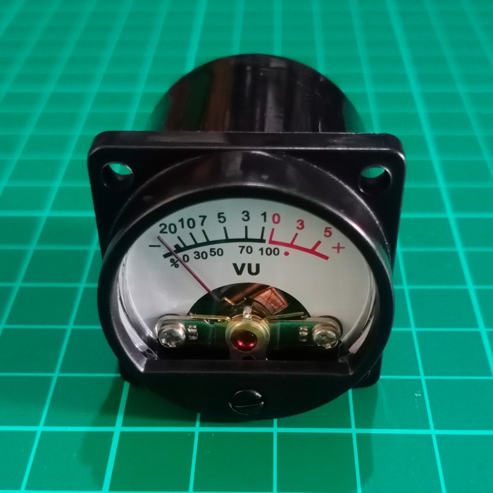 vu meter jarum bulat signal radio audio level panel analog lampu FLO27