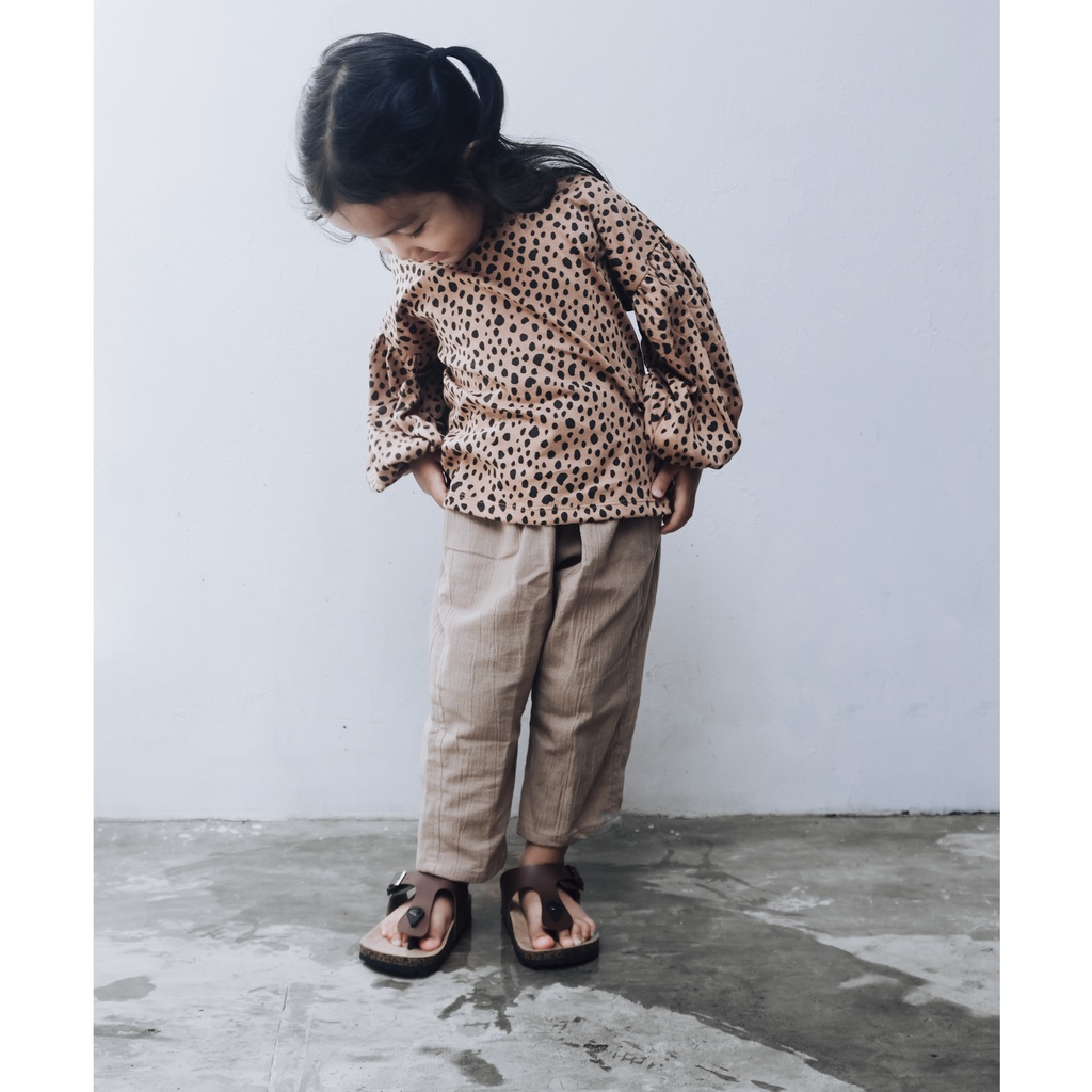 TORU - Celana Panjang Anak Laki Laki Perempuan Unisex Linen Khaki Krem Cream Hitam Abu Pink Putih Navy Grey Black Tortilla Fawn Kado Ulang Tahun